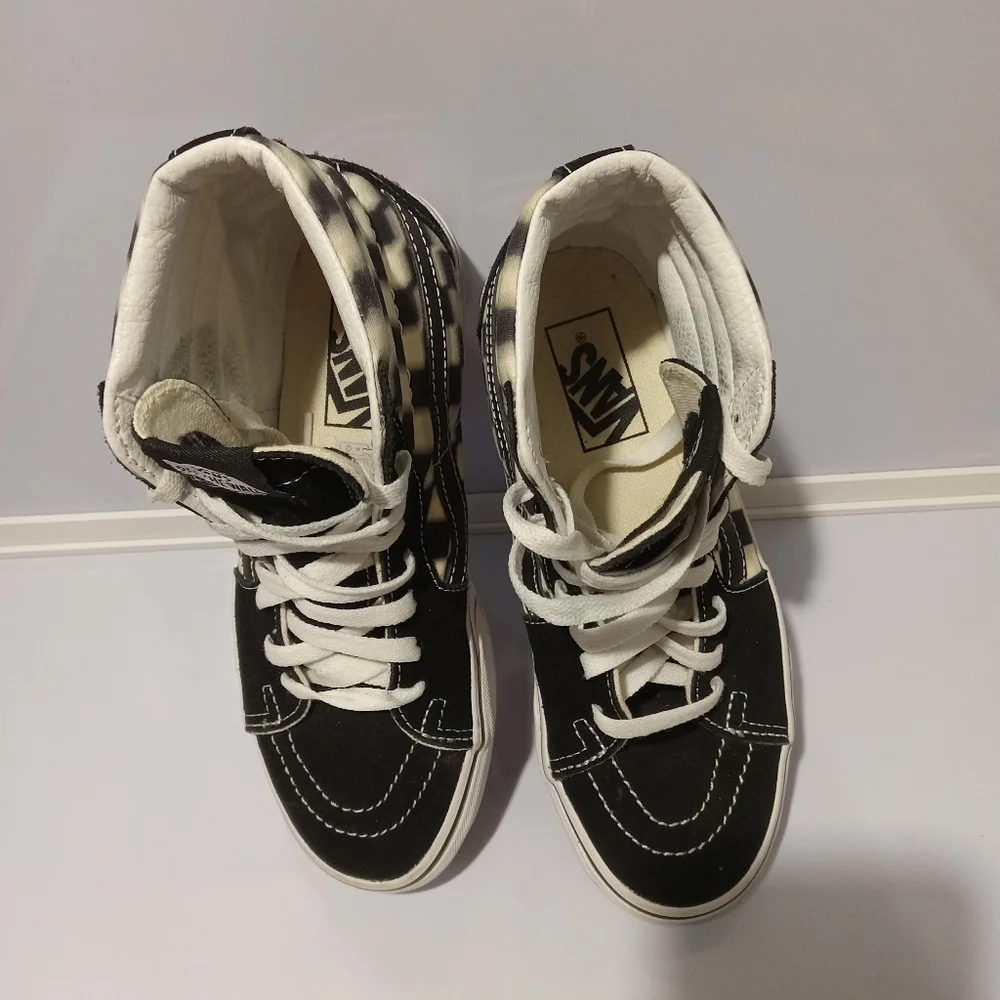 VANS Sk8-Hi Bolt Checkerboard‎ Skate Board Sneakers Women's 6.5
